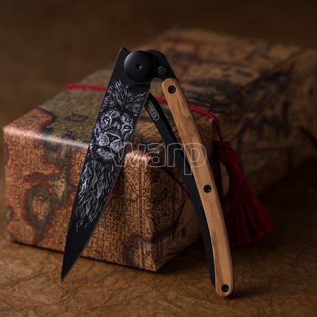 Deejo 1GB187 Tattoo Black 37g, olive wood,Leo - 2